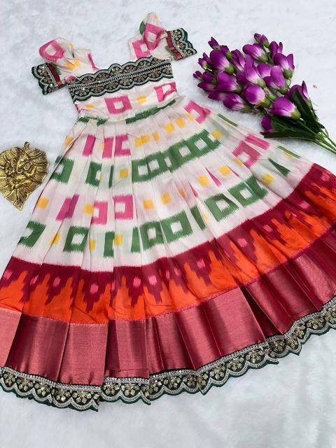 NEW LAUNCING KIDS GOWN silk Wholesale children clothing in Mumbai